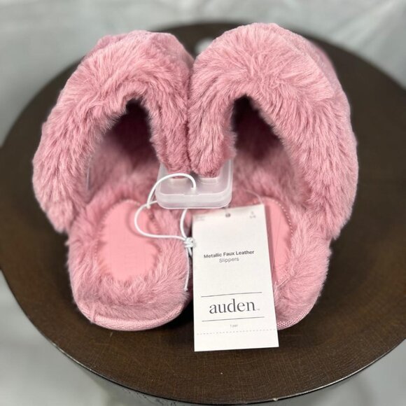 NWT Auden Rae Metallic Scuff Slippers in Pink - Size S/5-6 - Picture 3 of 5